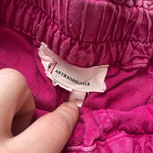 Anthropologie pink cargo jogger pants size XS - Picture 2 of 3